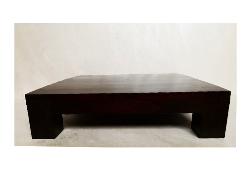 BRASIL, Tavolo alto in legno, Wengé/Nero, L:P:H 120 x 39 x 110 cm