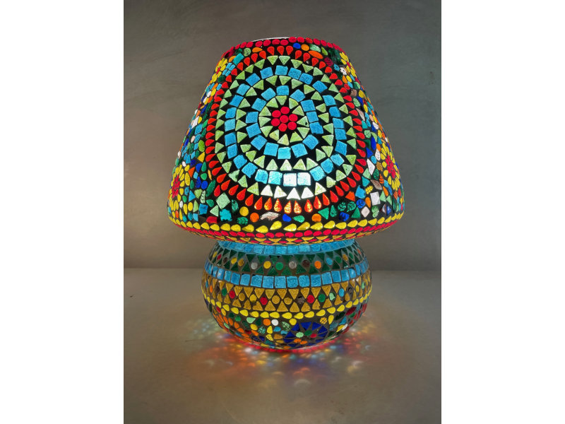 Sfera Mosaico Vetro Lily's Home - Decorazione Giardino Argento E Viola 25cm